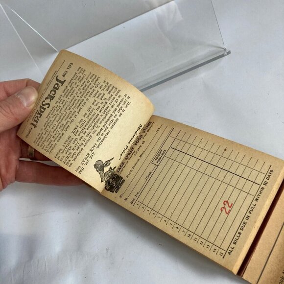 Lot Vintage 1940's Flink's Jack Sprat Food Store Invoice Book Receipt Ledger Ad - Picture 8 of 8